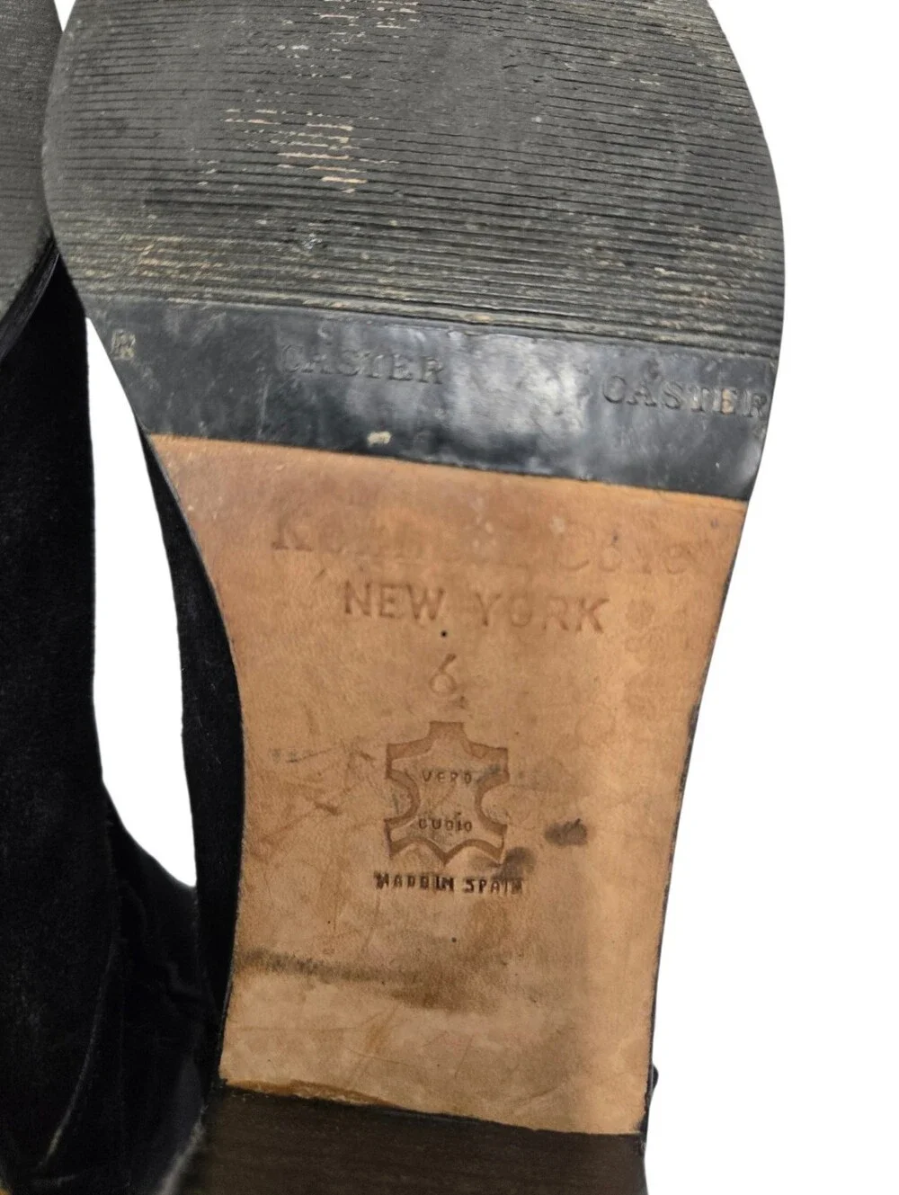 Kenneth Cole New York Black Suede Over The Knee Lace-Up Boots